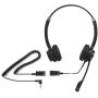 IPD IPH-255 Double Ear NC Headset with 2.5mm Jack for Polycom IP 320,321,330, Cisco SPA,Grandstream GXP,Panasonic KX, Zultys, Gigaset & 2.5m Jack(3 Poles) Port with Phones