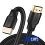 8K HDMI 2.1 Cable 10FT/3M, Dorset HDMI 48Gbps Ultra HD Support High Speed HDMI Cord, 4K120 8K60 144Hz eARC HDR HDCP 2.2 2.3 Compatible with Roku Sony LG Samsung TCL Xbox Series X RTX 3080 3090 PS4 PS5