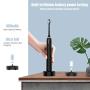 Sonic Electric Toothbrush, Wireless Rechargeable Waterproof Power Smart Timer Four Modes Deep Clean Electric Toothbrush（Black）