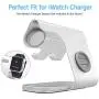 Apple Watch Stand, ZVEdeng Cellphone and Apple Watch Stand, Apple Watch Charging Station, Universal Stand Holder for iPhone 12 Pro Max/12/12 Pro/12 Mini, Apple Watch Both 38mm-42mm (Silver-Leather)