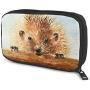 Hxuedan Watercolor Hedgehog The Data Cable Storage Bag is A Portable and Independent Design SuitableVFor Travelers to Place The Data Cable, Earphone and Electronic Product Data Cable Storage Bag