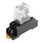 uxcell HH52P AC 12V Coil DPDT 8 Pins Electromagnetic Power Relay Red LED with Socket