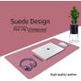 Leather Desk Pad Protector,Mouse Pad,Office Desk Mat,Non-Slip PU Leather Desk Blotter,Laptop Desk Pad,Waterproof Desk Writing Pad for Office and Home (Brown,23.6'' x 13.7'')