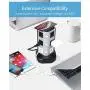 SUPERDANNY Surge Protector Tower with 10W Wireless Charger, Spin Power Strip Tower 13A Vertical Charging Station with 10 AC Outlets+4 USB Slots and 6.5ft Extension Cord for Home Office Garage, Grey SUPERDANNY Surge Protector Tower with 10W Wireless Charger, Spin Power Strip Tower 13A Vertical Charging Station with 10 AC Outlets+4 USB Slots and 6.5ft Extension Cord for Home Office Garage, Grey
