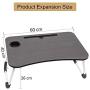 Laptop Bed Tray Table, Astory Portable Laptop Desk Lap Tablet with Foldable Legs&Cup Slot, Multifunctional Notebook Stand Reading Holder for Eating Breakfast, Reading Book, Watching Movie on Bed/Couch