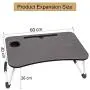 Laptop Bed Tray Table, Astory Portable Laptop Desk Lap Tablet with Foldable Legs&Cup Slot, Multifunctional Notebook Stand Reading Holder for Eating Breakfast, Reading Book, Watching Movie on Bed/Couch