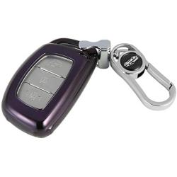 Hyundai Key Fob Cover, Soft TPU Key Fob Case Full Protector Fit Hyundai 2018 2019 2020 2021 Sonata Elantra Tucson Venue Ioniq I40 IX35 I45 3/4 Buttons Keyless Entry Remote Control - Black