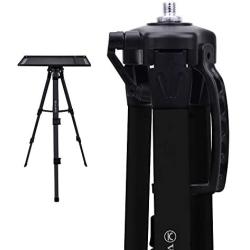 VANKYO Aluminum Tripod Projector Stand, Adjustable Laptop Stand, Multi-Function Stand, Computer Stand Adjustable Height 17 to 46 for Laptop with Plate and Carrying Bag (2-Black)