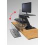 Kantek Desk Clamp-Mounted Sit to Stand Workstation, Black (STS800)