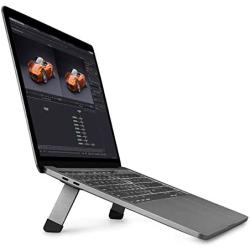 ATECH Laptop Bar Stand Foldable Portable Lightweight Aluminum Laptop Table Stand (Space Gray)