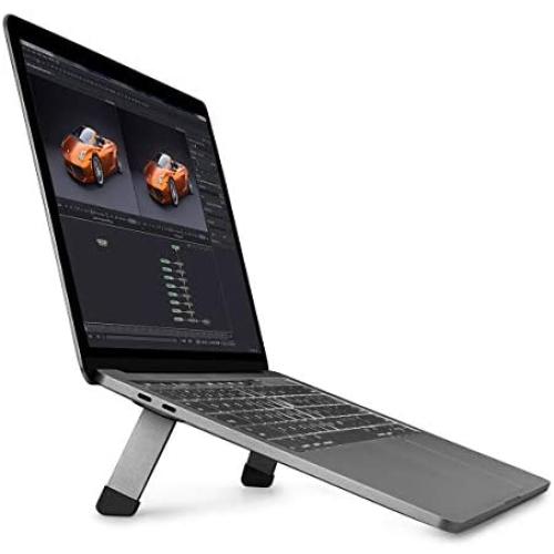ATECH Laptop Bar Stand Foldable Portable Lightweight Aluminum Laptop Table Stand (Space Gray)
