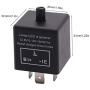 smseace CF13 KT LED 3Pin Adjustable 12V Flasher Relays for Turn Signal Blinker Light,Fix LED Light Hyper Blink Flash 12.8 V 0.1W-150W LED Car Electronic Flasher Relay CF13-KT