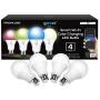 Geeni Prisma 1050 Lumens A21 Wi-Fi Multicolor Light Bulbs (2700K), 4-Pack – Dimmable LED Bulbs, 75-Watt Equivalent – No Hub Required – Works with Amazon Alexa, The Google Assistant