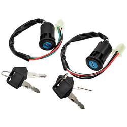 2pcs 4 Wire Universal Ignition Key Switch for Chinese Quad ATV 50cc 70cc 90cc 110cc 125cc TaoTao Dirt Bike Scooter Pocket Bikes