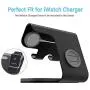 Apple Watch Stand, ZVEdeng Phone and Apple Watch Stand, Apple Watch Charging Station Stand Dock, Universal Stand Holder for iPhone 12 Pro Max/12/12 Pro/12 Mini Apple Watch 38mm-42mm-Black Leather