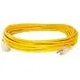 50 ft Extension Cord 14/3 SJTW with Lighted end - Yellow - Indoor / Outdoor Heavy Duty Extra Durability 13 AMP 125 Volts 1875 Watts by LifeSupplyUSA