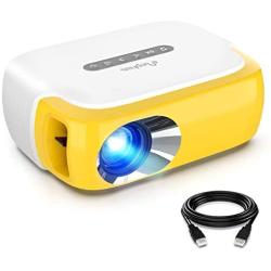 Mini Projector, ELEPHAS Portable LED Full Color Video Projector for Cartoon, TV Movie, Kids Gift, Party Game, Pico Movie Projector for Home Theater with HDMI USB TV AV Interfaces and Remote Control