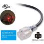 YODOTEK 25FT Heavy Duty Durable NEMA 5-20P/NEMA 5-15/20R Indoor/Outdoor Extension Cords, 20 Amps 125Volts…