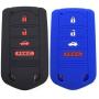 Ezzy Auto Black and Blue Silicone Rubber Key Fob Case Key Covers Key Jacket Skin Protectors fit for Acura ILX RDX TL ZDX Ezzy Auto Black and Blue Silicone Rubber Key Fob Case Key Covers Key Jacket Skin Protectors fit for Acura ILX RDX TL ZDX