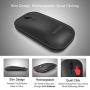 Arteck Bluetooth Keyboard and Mouse Combo Ultra Compact Slim Stainless Full Size Keyboard and Ergonomic Mice for Computer/Desktop/PC/Laptop/Surface and Windows 10/8/7 Built in Rechargeable Battery
