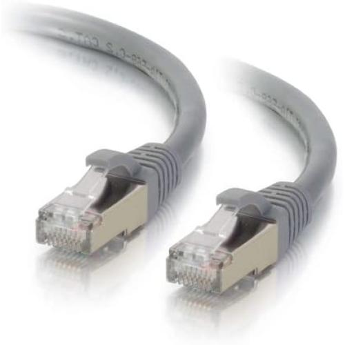 C2G 00638 Cat6a Cable - Snagless Shielded Ethernet Network Patch Cable, Gray (1 Foot, 0.30 Meters)