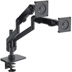 Bestand Premium Dual Monitor Stand - Dual Monitor Mount for LED LCD,Up to 17-27 Screen,Aluminum (Gray)