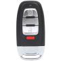 cciyu X 1 Flip Key Fob with Key Blade 4 buttons Replacement for 09 10 11 12 13 14 15 16 for A udi A1 A3 Quattro A4 A5 Series with FCC IYZFBSB802