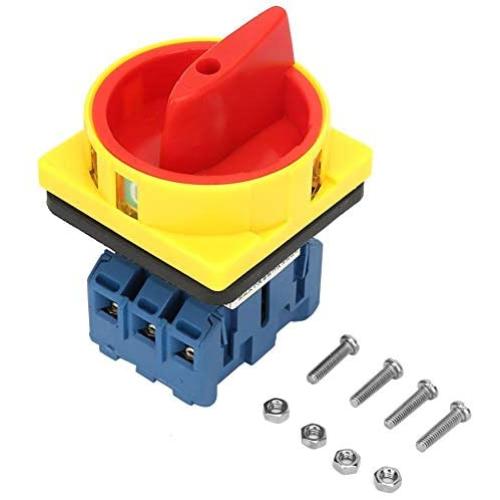 Rotary Cam Changeover Switch 25A/32A 3-Pole 2-Position Load Circuit Breaker Switch Rotary Cam On-Off Power Switch(32A)