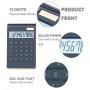Office Calculator,BESTWYA 10-Digit Dual Power Business Handheld Desktop Calculator for Office Student (New Black,Pack of 2)