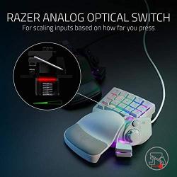 Razer Tartarus Pro Gaming Keypad: Analog-Optical Key Switches - 32 Programmable Keys - Customizable Chroma RGB Lighting - Programmable Macros - Variable Key Press Pressure Sensitivity - Mercury White