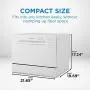 Danby DDW621WDB Countertop Dishwasher with 6 Place Settings, 6 Wash Cycles and Silverware Basket, Energy Star-Rated with Low Water Consumption and Quiet Operation