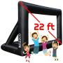 Outdoor Movie Screen – 22 FT Inflatable Projector Screen – Family Screen Tent + Printable Party Theme Movie Ticker Templates – Lightweight & Easy to Inflate – Family Pool Canvas Tent by Nozzco