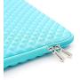 RAINYEAR 11 Inch Laptop Sleeve Diamond Foam Shock Resistant Neoprene Case Fluffy Lining Cover Carrying Bag Compatible with 11.6 MacBook Air Surface for 11'' Chromebook Computer Tablet Notebook(Blue)