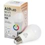 Hamilton Hills LED Multi Color Smart Bulb - Alexa Certified Standard Universal A19 E26 Dimmable Color Adjustable Lightbulb WiFi Enabled No Hub Required 3000K White