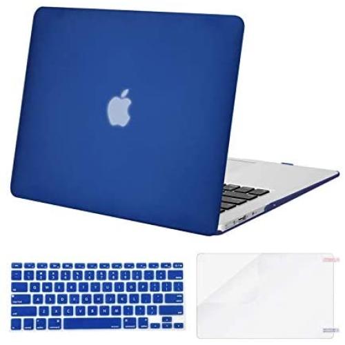 MOSISO Compatible with MacBook Air 13 inch Case (Models: A1369 & A1466, Older Version 2010-2017 Release), Protective Plastic Hard Shell Case & Keyboard Cover & Screen Protector, Royal Blue