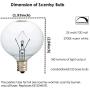 25 Watt Wax Warmer Bulbs, Scentsy Bulb for Full Size Scentsy Warmer, 6 Pack E12 Base Wax Bulb, Dimmable - Warm White - 120 Volt Light Bulbs for Scentsy Burner, High Temp Resistance (25)
