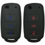 2Pcs Coolbestda Silicone Flip Key Fob Skin Cover Case Protector Keyless Jacket Remote Holder for VW Volkswagen Jetta GTI Passat Golf Tiguan Touareg Beetle