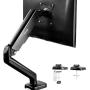 VIVO Height Adjustable Monitor Arm - Single Counterbalance Desk Mount for Screens up to 27 inches, Fully Articulating Black Pneumatic Universal VESA Stand STAND-V001O
