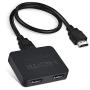 HDMI Splitter 4K@60Hz, avedio links HDMI Splitter 1 in 2 Out, HDMI2.0b Splitter for Dual Monitors Only Duplicate/Mirror Screens, Support HDCP2.2, RGB 4:4:4, 18.5Gbps, Auto Scaling, Full HD 1080P 3D