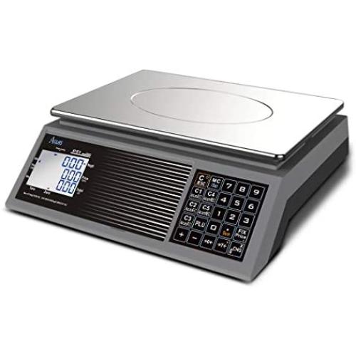 ACLAS Digital Price Computing Scale NTEP Certified Legal for Trade 60lb Dry Cell Battery Powered 2 Years Working, No Plug in Power, Touch Like Keys, Multi Customers Accumulating