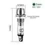 OdiySurveil 5PCS Indicator Light DC 12V, Green, Metal Shell Panel Mount 5/16 inches 8mm