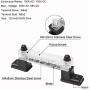 PSEQT 6 Way Bus Bar Terminal Block with Cover & Connectors 150A Ground Power Distribution for Car Boat Trailer RV (1Pcs)