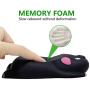 RELIGES Upgrade Ergonomic Wrist Pad (2 Pack) - Mousepad Memory Foam Wrist Support Pillow Rest Cushion Mat for Office Computer Laptop, Mac Durable Comfortable and Pain Relief (Black)