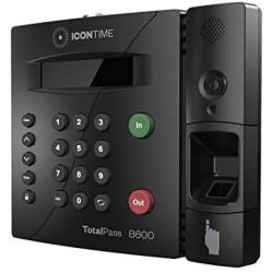 TotalPass B600 Biometric Fingerprint Employee Time Clock | 100% Identity Verification on Every Punch | Connect via USB, Network, Wi-Fi or Web | No Monthly Fees