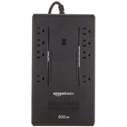 Amazon Basics Standby UPS 600VA 360W Surge Protector Battery Backup, 8 Outlets