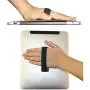 LoveHandle Tablet / XL Grip for Most Tablets and Large Smartphones - Black Elastic Strap Finger Grip with Grey Base (LHT-01-Grey)