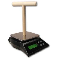 ZIEIS Digital Bird Scale | A63SS-NMP | Mounted Wooden T Perch | 1.0 Gram or 0.05 Ounce Accuracy | 3000 Gram or 96 Ounce Capacity | Stainless Steel Platform
