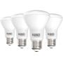 Sunco Lighting 4 Pack BR20 LED Bulb, 7W=50W, Dimmable, 6000K Daylight Deluxe, E26 Base, Flood Light for Home or Office Space - UL