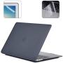 Applefuns Hard Shell Case Compatible with 2020 2019 2018 MacBook Air 13 inch M1 A2337 A2179 A1932 with Retina Display Touch ID + Keyboard Skin Cover + Screen Protector,Black