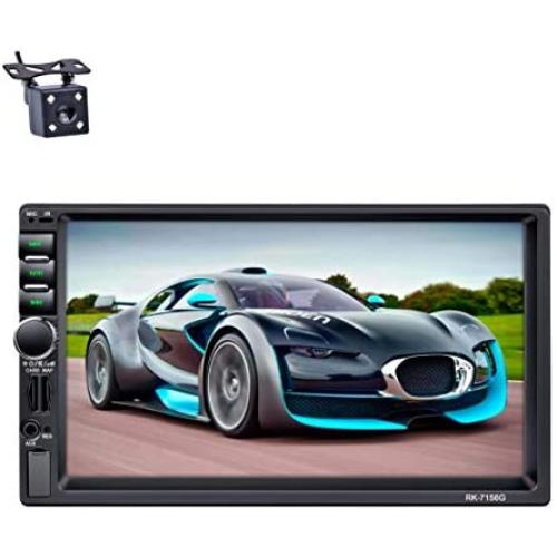 Car Stereo,LSLYA 7-inch Double DIN HD Touch Screen, Bluetooth, GPS Navigation System, FM/AM/RDS, Support for Backup Camera & Steering Wheel Control